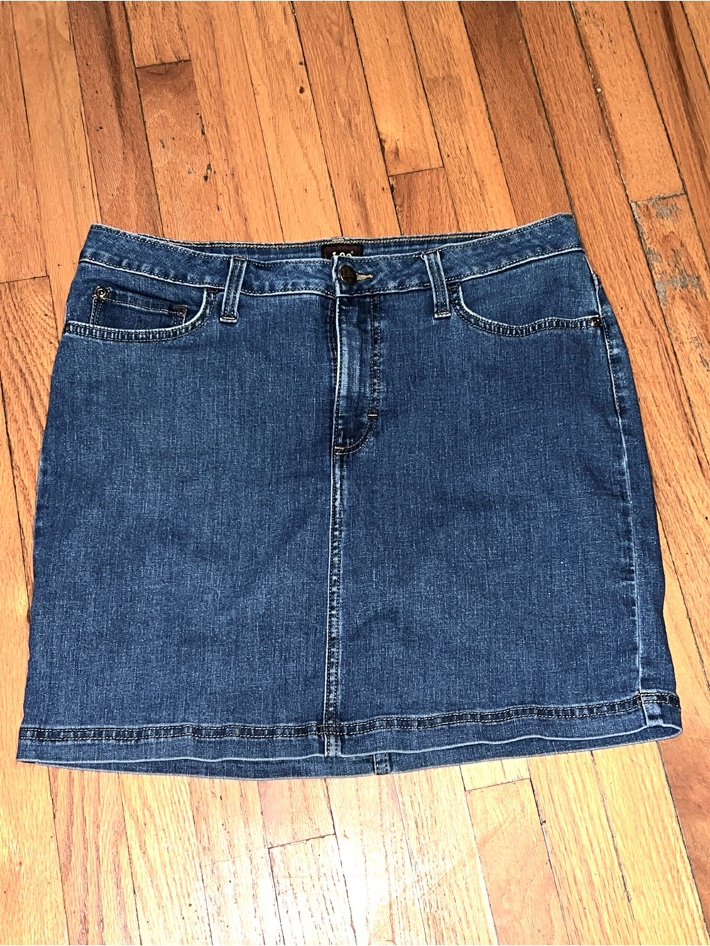 Lee Blue Denim Mini Skirt - Women's